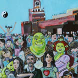 The dissolution of the gay-parade in Moskow in 2013. 2011. Canvas, acryl. 80*60 sm